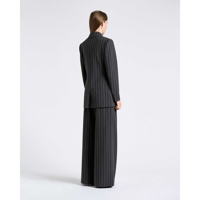 Cue Pinstripe Hourglass Blazer image number 1